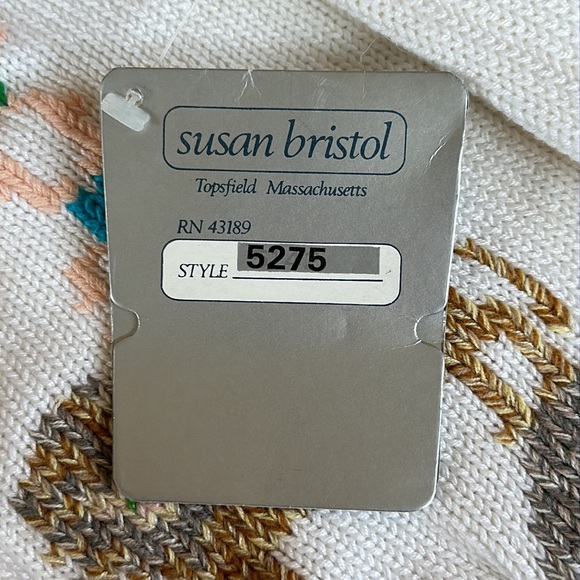 NWT NOS vintage Susan Bristol hand framed knitted circus sweater vest. Size 36 - Picture 12 of 12